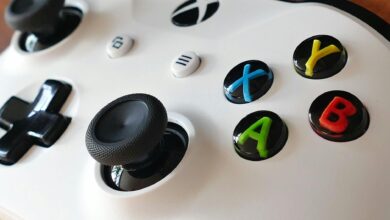 Close-up image of an Xbox controller highlighting buttons and joysticks.