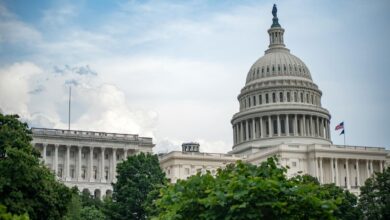 The US Capitol Building in Washington DC, an iconic symbol of the American government.