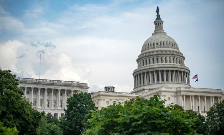 The US Capitol Building in Washington DC, an iconic symbol of the American government.