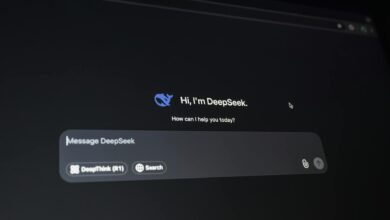 Close-up of a digital assistant interface on a dark screen, showcasing AI technology communication.