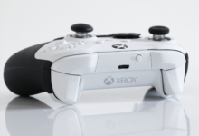 Close-up of a white Xbox controller showcasing modern gaming technology.