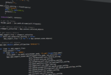 Close-up view of Python code on a computer screen, reflecting software development and programming.