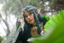 A captivating image of a forest elf in natural surroundings, evoking fantasy and mystery.