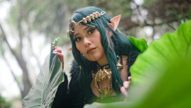 A captivating image of a forest elf in natural surroundings, evoking fantasy and mystery.