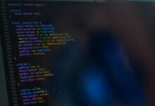 Close-up of CSS code displayed on a computer monitor, showcasing web development.
