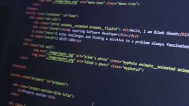 Colorful HTML code displayed on a computer screen for programming projects.