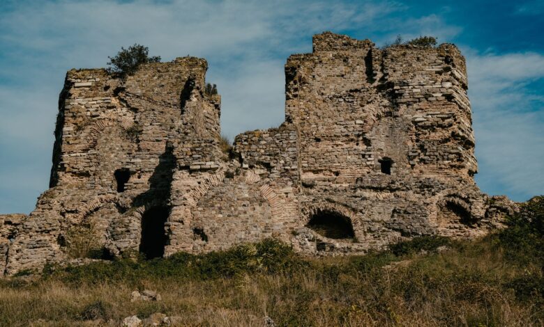 Explore the ancient remnants of Yoros Castle, showcasing Byzantine architecture in Turkey.