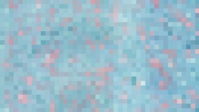 Colorful abstract pattern with pastel blue and pink pixelated design, ideal for vibrant artistic backgrounds.
