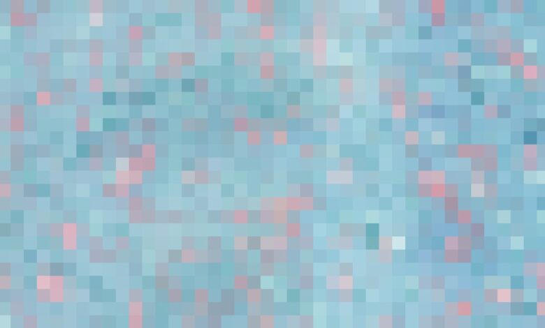Colorful abstract pattern with pastel blue and pink pixelated design, ideal for vibrant artistic backgrounds.