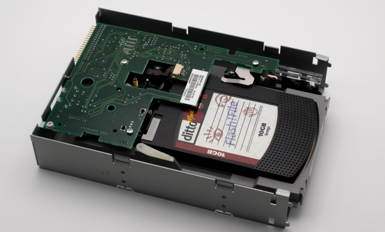 Vintage Iomega DittoMax internal tape drive for data storage and backup.