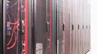 System with various wires managing access to centralized resource of server in data center