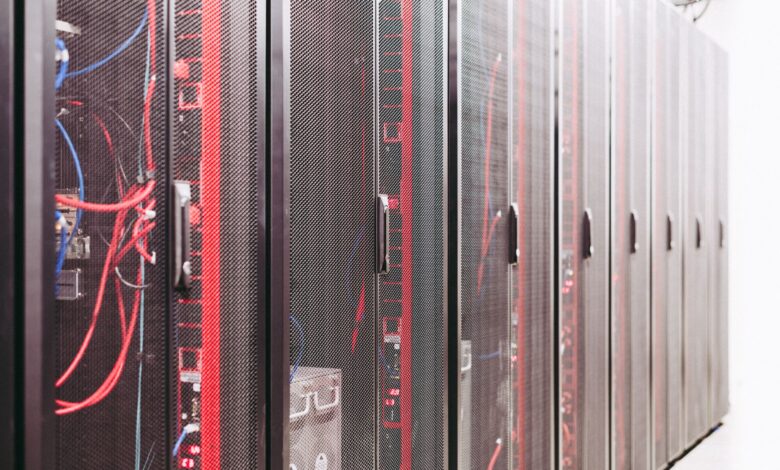 System with various wires managing access to centralized resource of server in data center