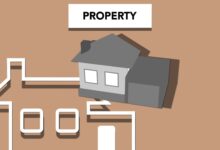 Illustration of house for private property representing concept of investing in purchase of real estate