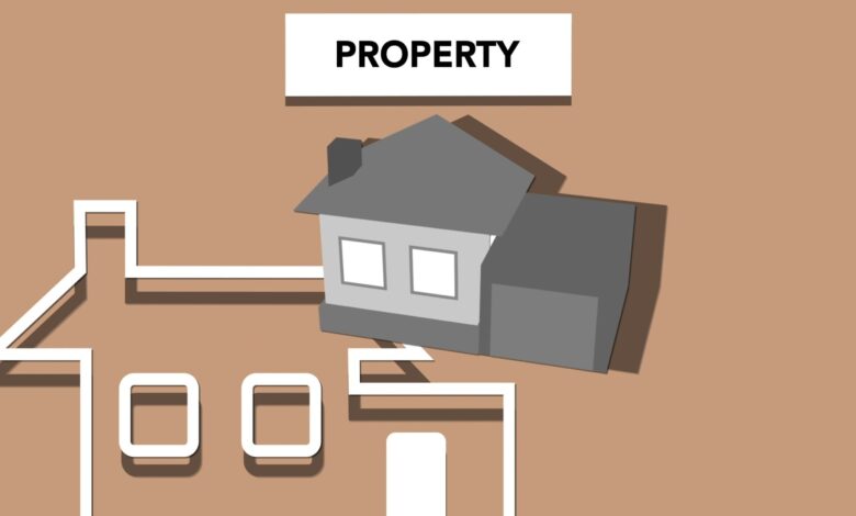 Illustration of house for private property representing concept of investing in purchase of real estate