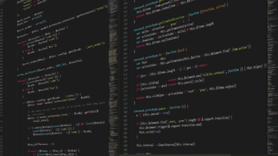 Close-up view of programming code in a text editor on a computer screen.