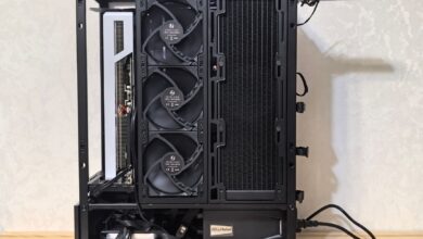 High-resolution image of a custom-built desktop computer with visible cooling system.