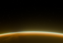 Breathtaking image of Earth from space at sunrise, highlighting its curvature and atmosphere.