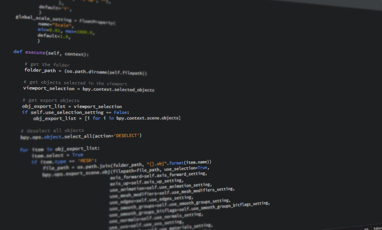 Close-up view of Python code on a computer screen, reflecting software development and programming.