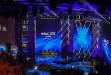 Electrifying atmosphere at Intel Extreme Masters Katowice 2022 esports event.