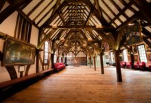 Explore the majestic timber-framed hall reflecting York's rich history and architectural heritage.