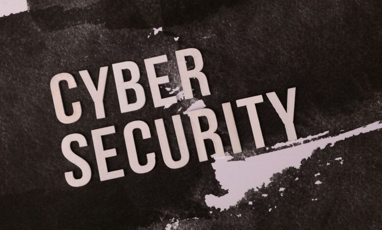Cyber security concept shown on grunge-style background highlights the importance of digital protection.