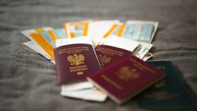 Close-up of Polish passports and travel tickets symbolizing travel and adventure.