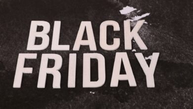 Bold 'Black Friday' text on a textured dark background, ideal for promotions.