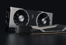 Detailed close-up image of NVIDIA RTX 2080 graphics card showcasing hardware components.