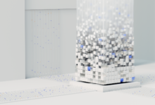 Abstract 3D render visualizing artificial intelligence and neural networks in digital form.