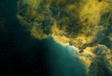 A stunning cosmic cloud formation in deep space, showcasing vibrant colors and interstellar beauty.