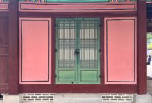 Traditional Korean architecture at Changdeokgung Palace with vibrant colors and intricate design.