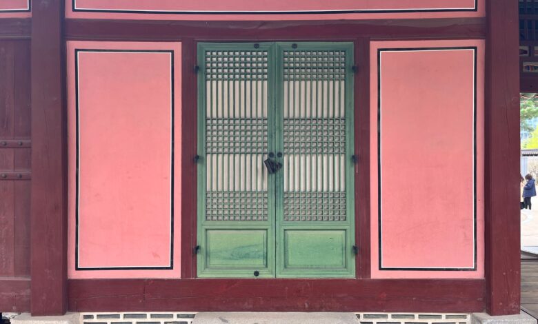 Traditional Korean architecture at Changdeokgung Palace with vibrant colors and intricate design.