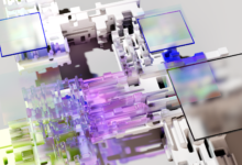 Colorful abstract 3D rendering showcasing AI and deep learning technology.