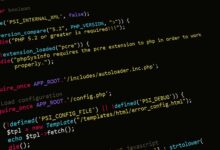 A close-up view of PHP code displayed on a computer screen, highlighting programming and development concepts.